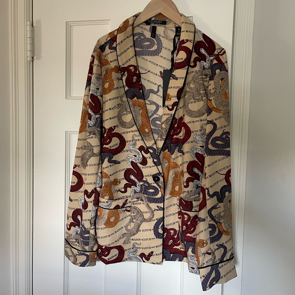 Scotch & Soda | Blush, Snake Blazer - Size Large